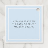 Blue Happy Easter Bunny Bedankjes Labels (Achterkant)