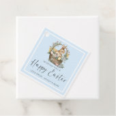 Blue Happy Easter Bunny Bedankjes Labels (In situ)