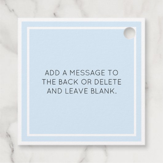 Blue Happy Easter Bunny Bedankjes Labels (Achterkant)