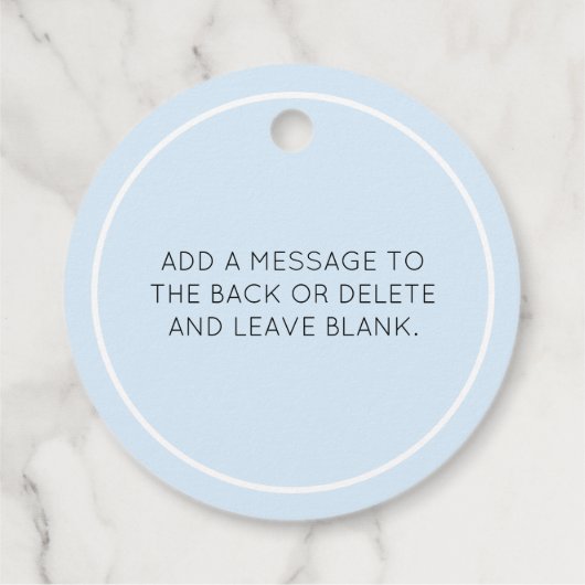 Blue Happy Easter Bunny Bedankjes Labels (Achterkant)