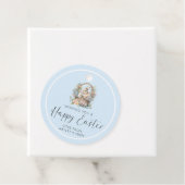 Blue Happy Easter Bunny Bedankjes Labels (In situ)