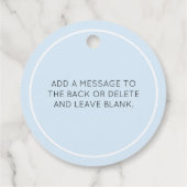 Blue Happy Easter Bunny Bedankjes Labels (Achterkant)