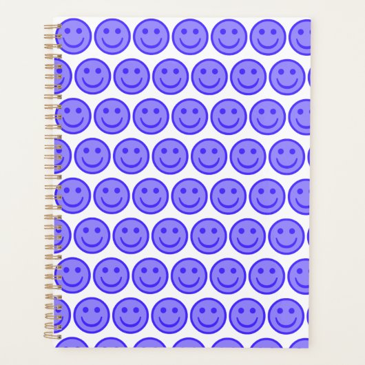 Blue Happy Face Planner (Voorkant)