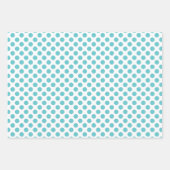 Blue Happy Face Stripes en Polka Dot Inpakpapier Vel (Voorkant 3)