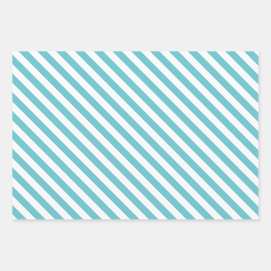 Blue Happy Face Stripes en Polka Dot Inpakpapier Vel (Voorkant 2)