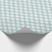 Blue Happy Faces Verjaardag Cadeaupapier (Hoek)