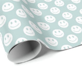 Blue Happy Faces Verjaardag Cadeaupapier (Rol Hoek)