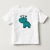 Blue Happy Hippo Kinder Shirts (Voorkant)