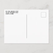 Blue Happy New Year Typografie | Foto Briefkaart (Achterkant)