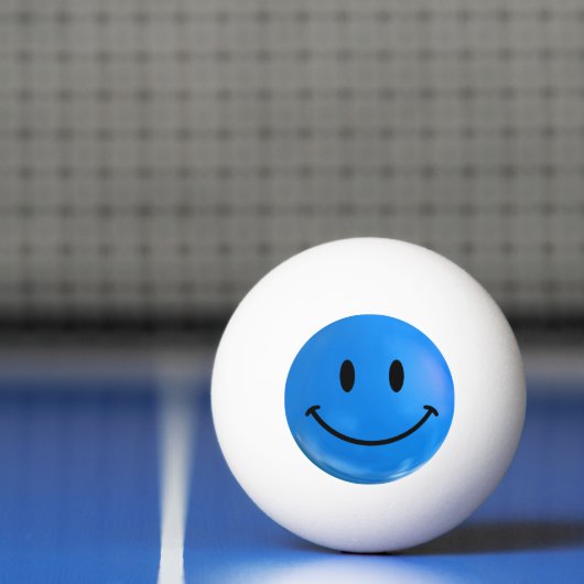 Blue Happy Sad Bi Polar Ping Ball (Net)