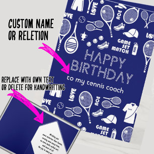 Blue Happy 🎾 Tennis 💙 🤍 Kaart