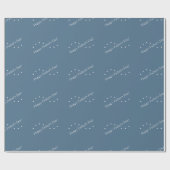 Blue Happy Vaderdag Text Cadeaupapier (Vlak)