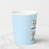 Blue Happy vibes Papieren Bekers (Rechts)