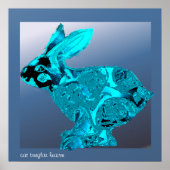Blue Hare Poster (Voorkant)