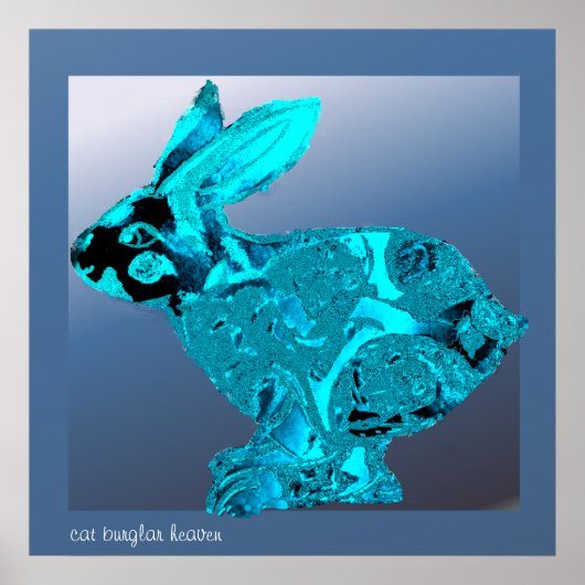 Blue Hare Poster (Voorkant)