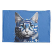 Blue Harlequin Cat Kussensloop (Achterkant)