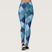Blue Harlequin Patroon Leggings (Achterkant)