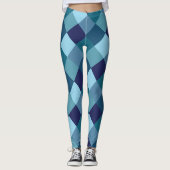 Blue Harlequin Patroon Leggings (Voorkant)
