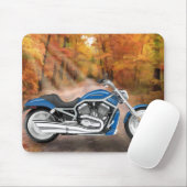 Blue Harley en Autumn Leaves Muismat (Met muis)