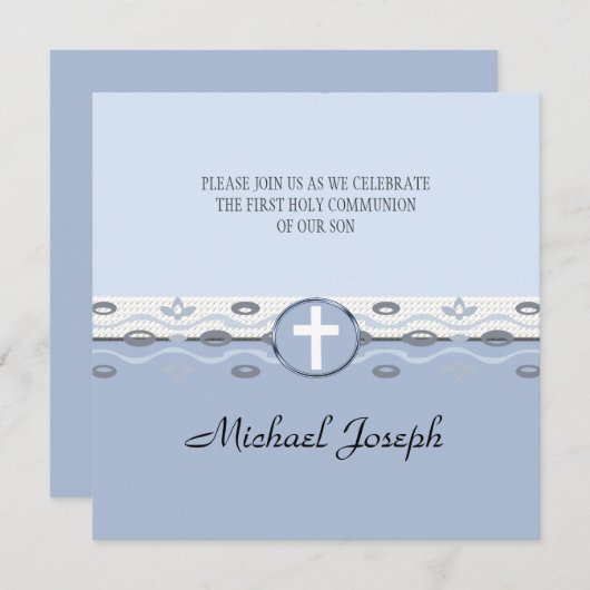 Blue Harmony First Community Invitation Kaart (Voorkant / Achterkant)