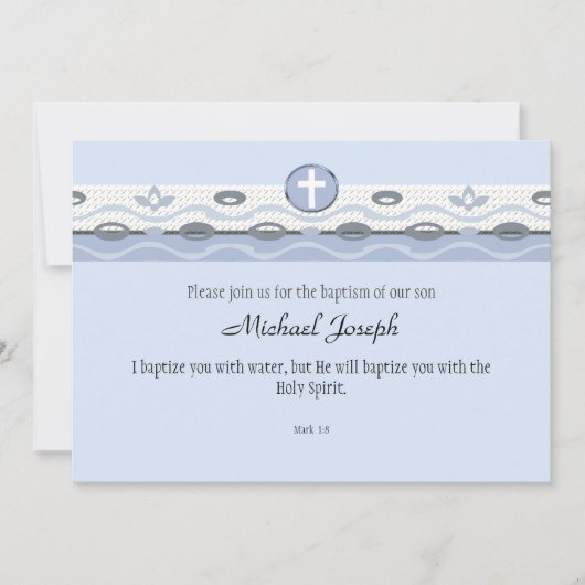 Blue Harmony rechthoekige uitnodiging (Voorkant)