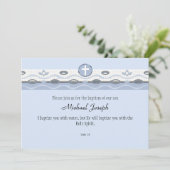 Blue Harmony rechthoekige uitnodiging (Staand voorkant)