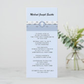 Blue Harmony Slim Invitation (Staand voorkant)
