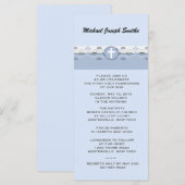Blue Harmony Slim Invitation (Voorkant / Achterkant)