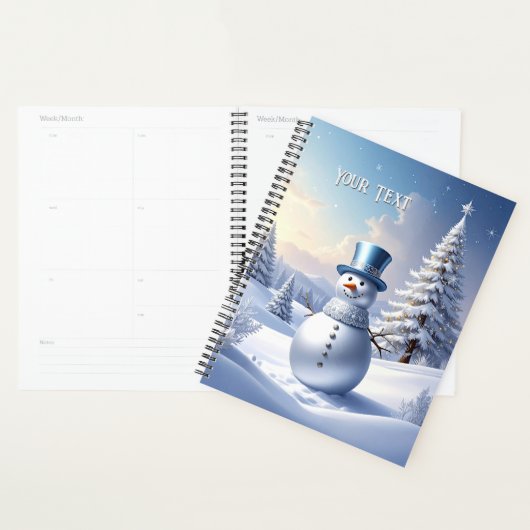 Blue Hat Snowman Christmas Tree Holiday Planner (Display)