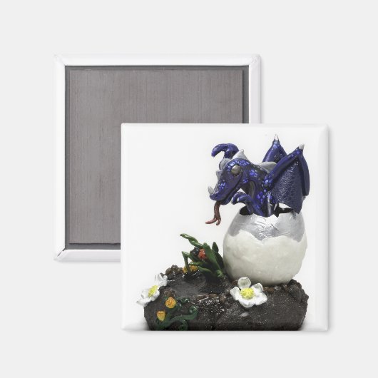 Blue hatching dragon magneet (Voorkant / Achterkant)