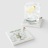 Blue Hawaï-Drink Stenen Onderzetter (Zijkant)