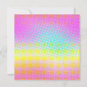 BLUE HAWAÏAN RAINBOW GEOMETRIC BIRTHDAY PARTY KAART (Achterkant)