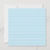 BLUE HAWAÏAN STRIPTE THEME BIRTHDAY PARTY KAART (Achterkant)