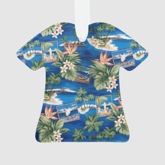 Blue Hawaii Aloha Shirt Ornament (achterkant)