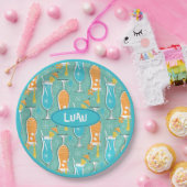 Blue Hawaii and Tropical Itch - Bg Turquoise Papieren Bordje (Feest)