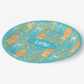 Blue Hawaii and Tropical Itch - Bg Turquoise Papieren Bordje (Gekanteld)