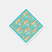 Blue Hawaii and Tropical Itch - Bg Turquoise Servet (Hoek)