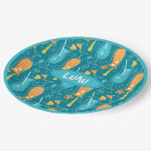 Blue Hawaii and Tropical Itch Papieren Bordje (Gekanteld)