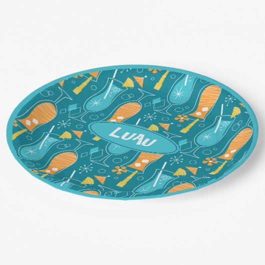 Blue Hawaii and Tropical Itch Papieren Bordje (Gekanteld)