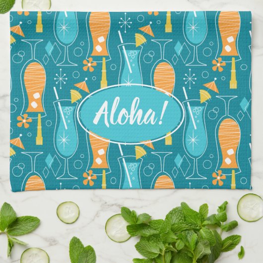 Blue Hawaii and Tropical Itch Theedoek (Gevouwen)