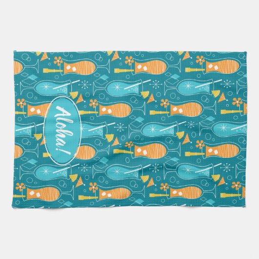 Blue Hawaii and Tropical Itch Theedoek (Horizontaal)