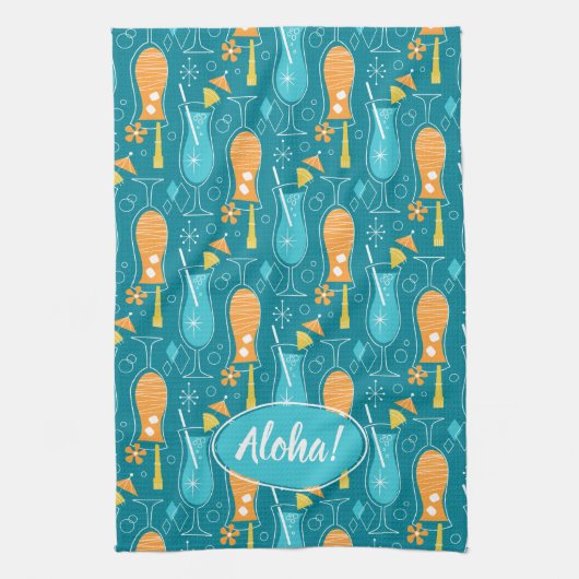 Blue Hawaii and Tropical Itch Theedoek (Verticaal)