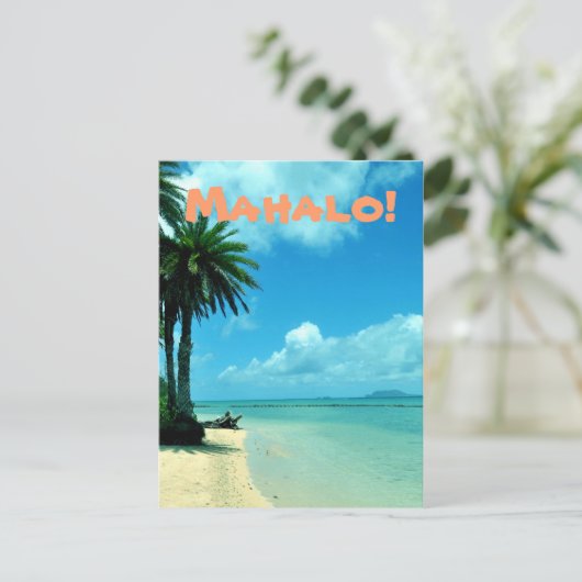 Blue Hawaii Beach Postcard Briefkaart (Staand voorkant)