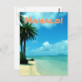 Blue Hawaii Beach Postcard Briefkaart (Voorkant / Achterkant)