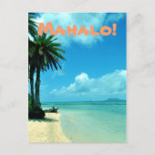 Blue Hawaii Beach Postcard Briefkaart (Voorkant)