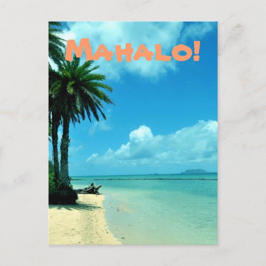 Blue Hawaii Beach Postcard Briefkaart (Voorkant)
