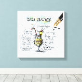 Blue Hawaii Canvas Afdruk (Insitu (Houten vloer))