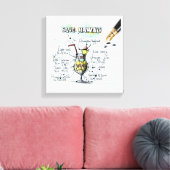 Blue Hawaii Canvas Afdruk (Insitu (Woonkamer))