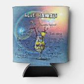 Blue Hawaii Cocktail (#1 van 12 Drink Recipe Set) Blikjeskoeler (Voorkant)