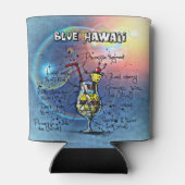 Blue Hawaii Cocktail (#1 van 12 Drink Recipe Set) Blikjeskoeler (Achterkant)